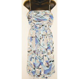 Geometric Blue Dress